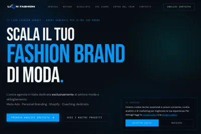 Screenshot of the Lion Fashion Agency homepage