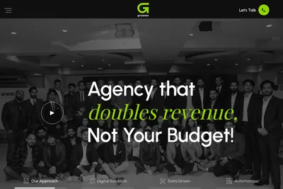 Screenshot of the Growex Solutions Pvt. Ltd homepage