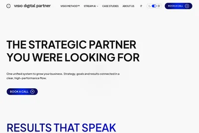 Screenshot of the Visio Digital Partner homepage