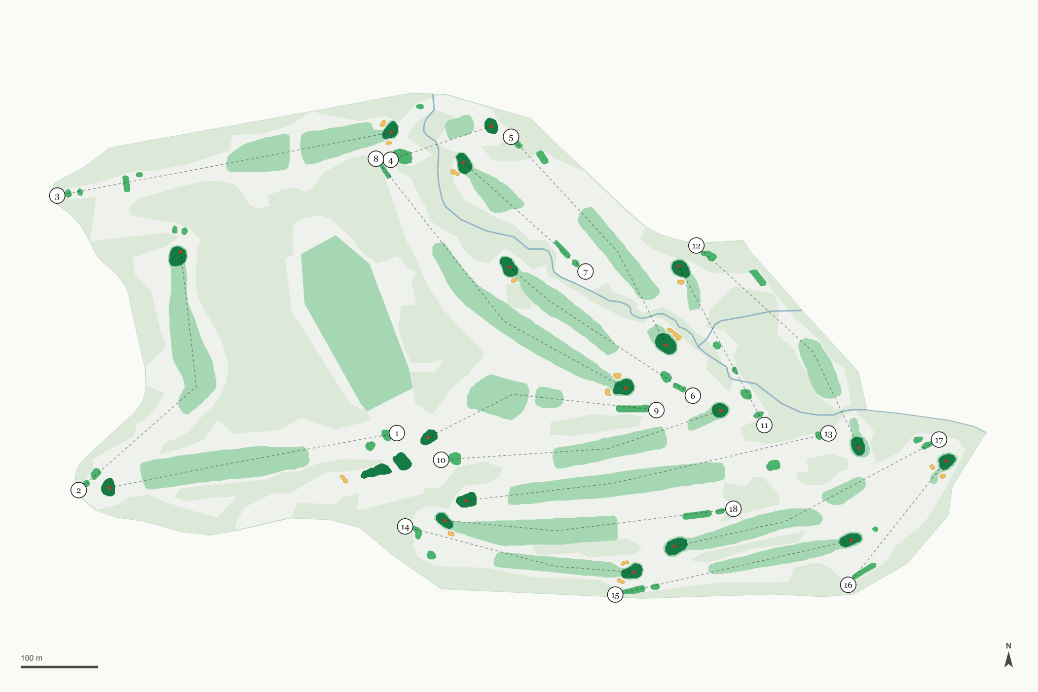 Map of Tilden Park Golf Course