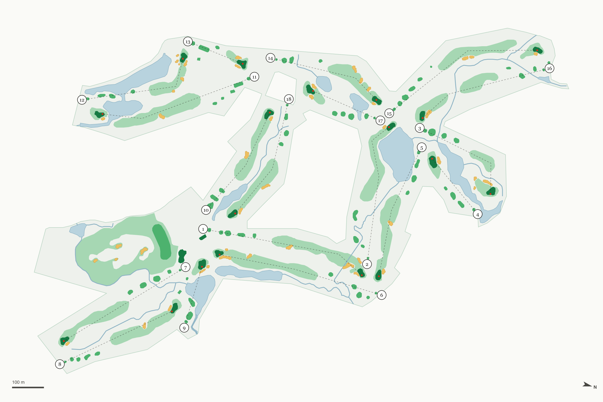 Map of Atkins Golf Club at the University of Illinois