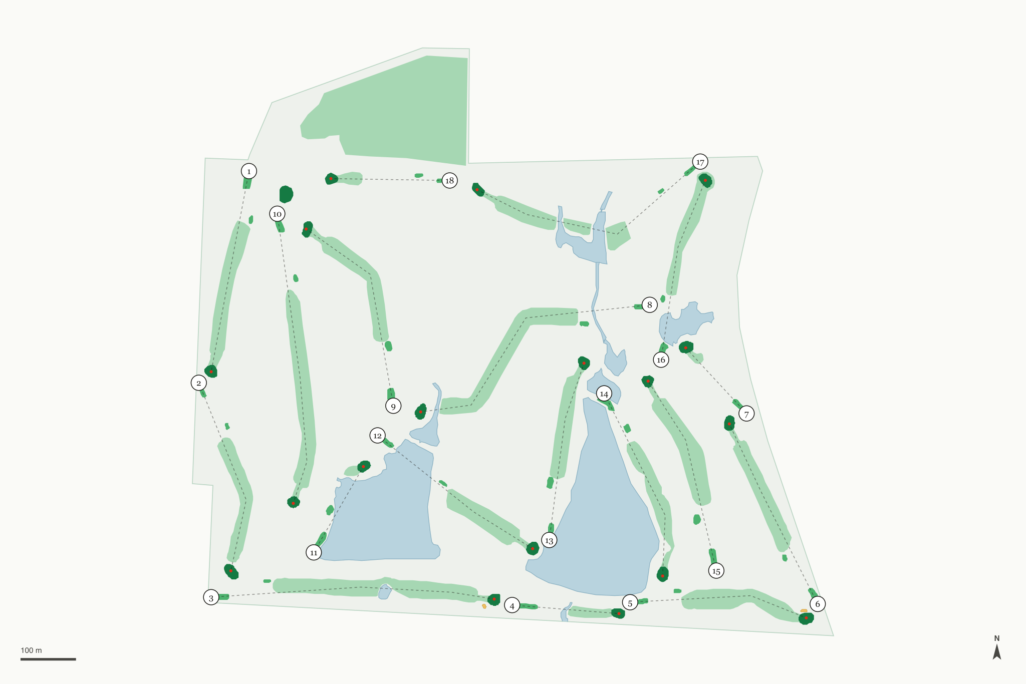 Map of Frank E. Peters Golf Course