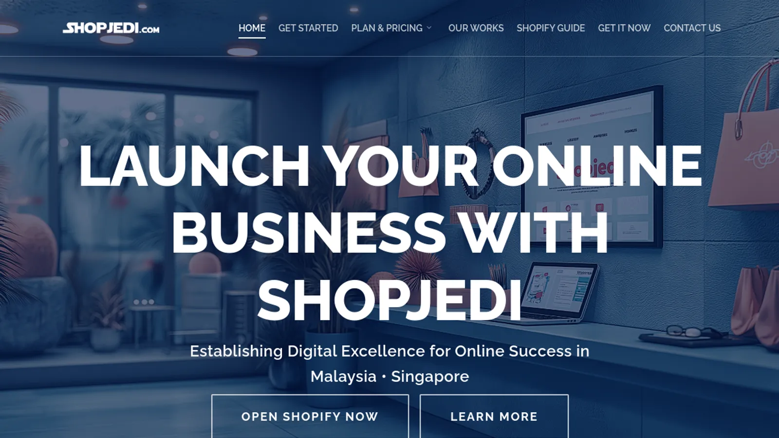 Screenshot of the Shopjedi (Gurl Studio) homepage