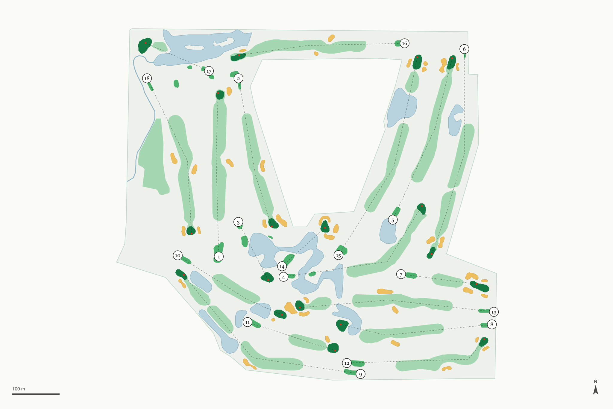 Map of Old Orchard Country Club