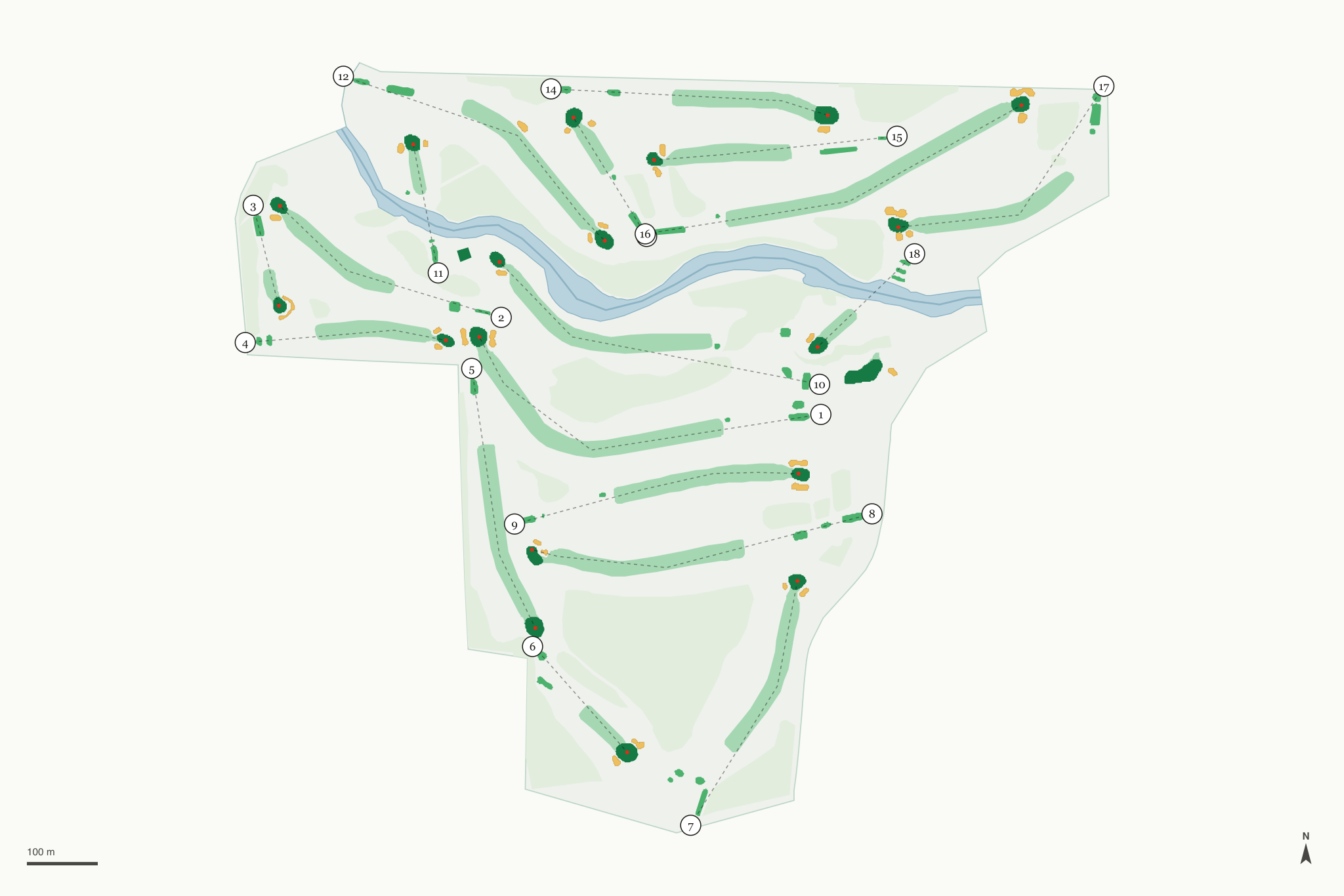 Map of Johnson Park Golf Course