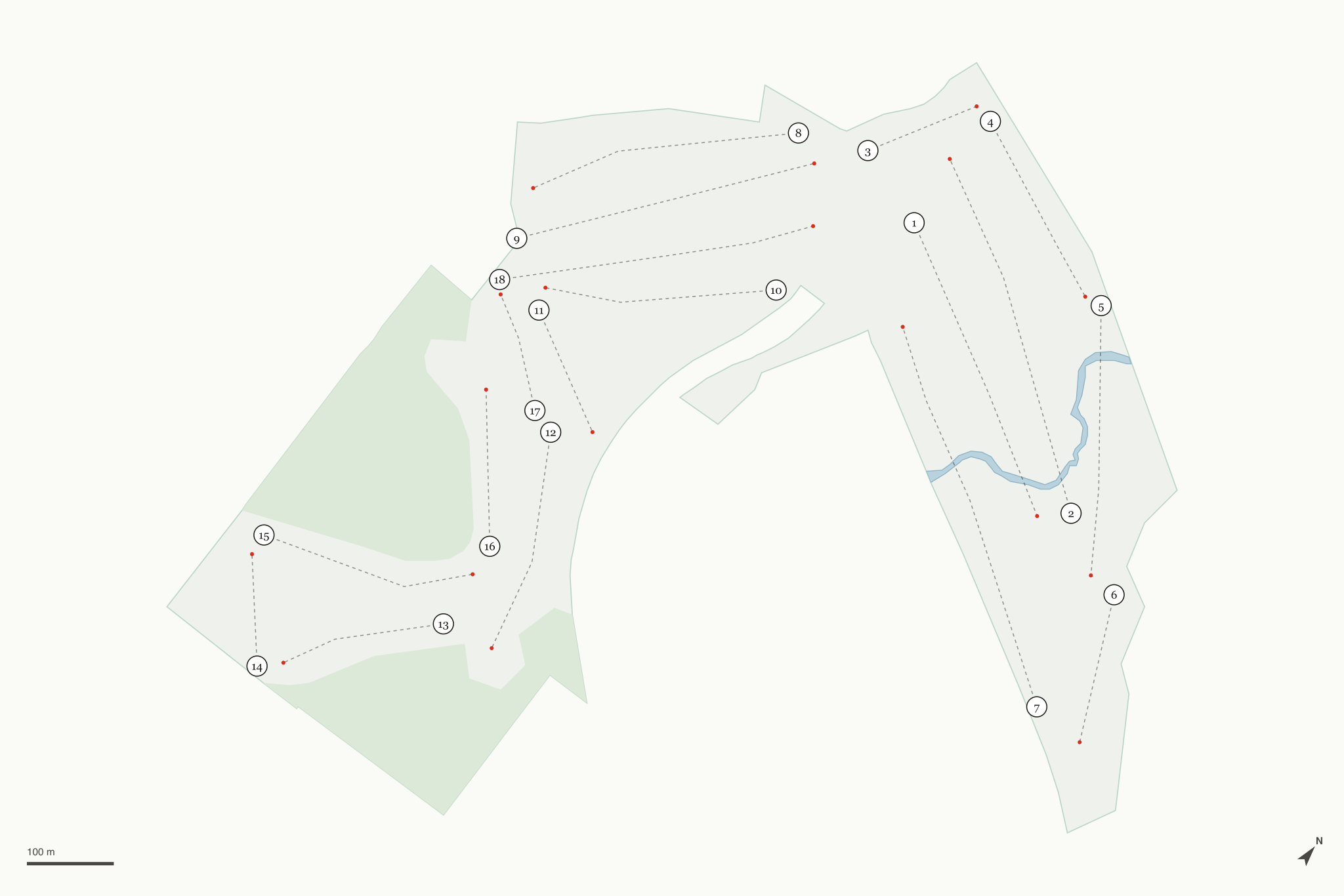 Map of Huron Hills Golf Course