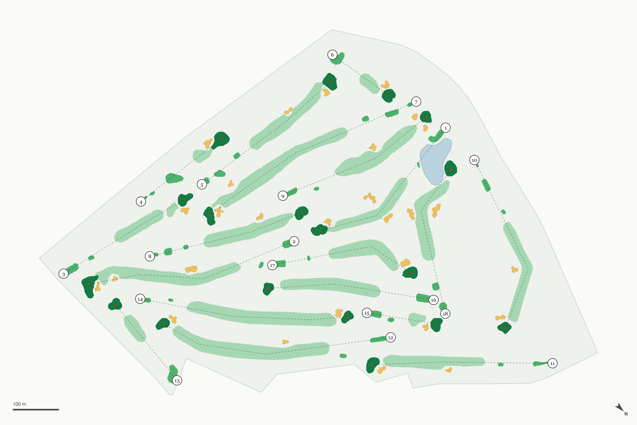 Map of Zoar Village Golf Course