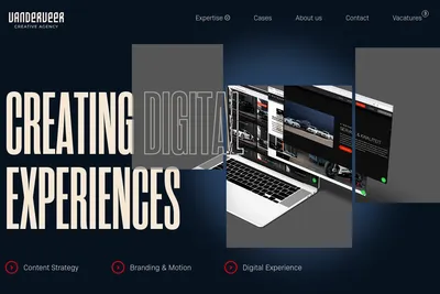 Screenshot of the VanderVeer Creative Agency homepage