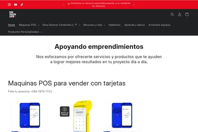 Screenshot of the Paraemprender.cl homepage