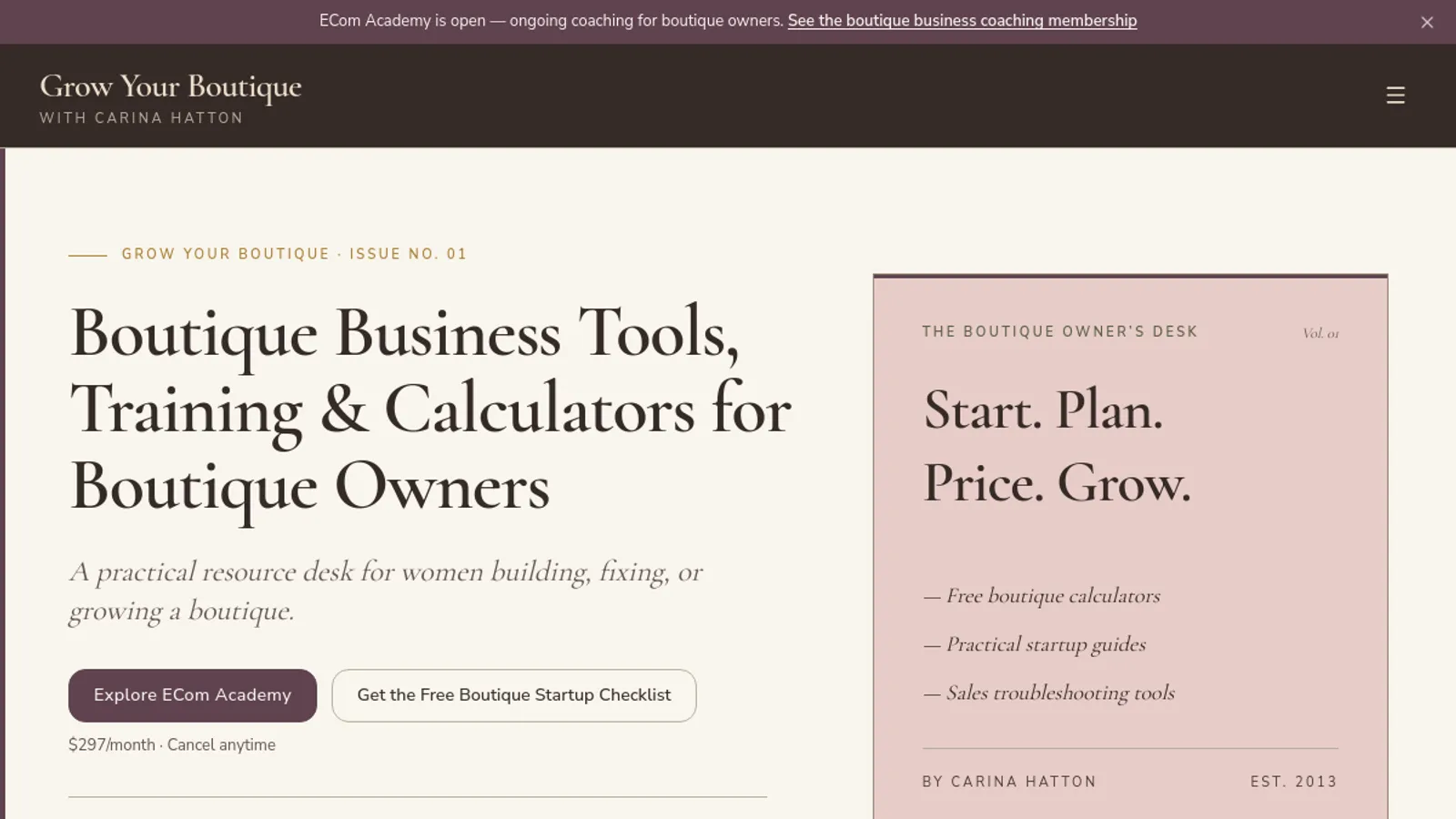 Screenshot of the Knitted Belle Boutique LLC homepage