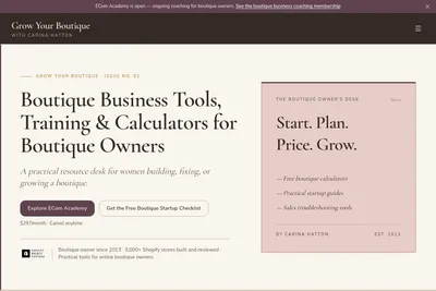 Screenshot of the Knitted Belle Boutique LLC homepage