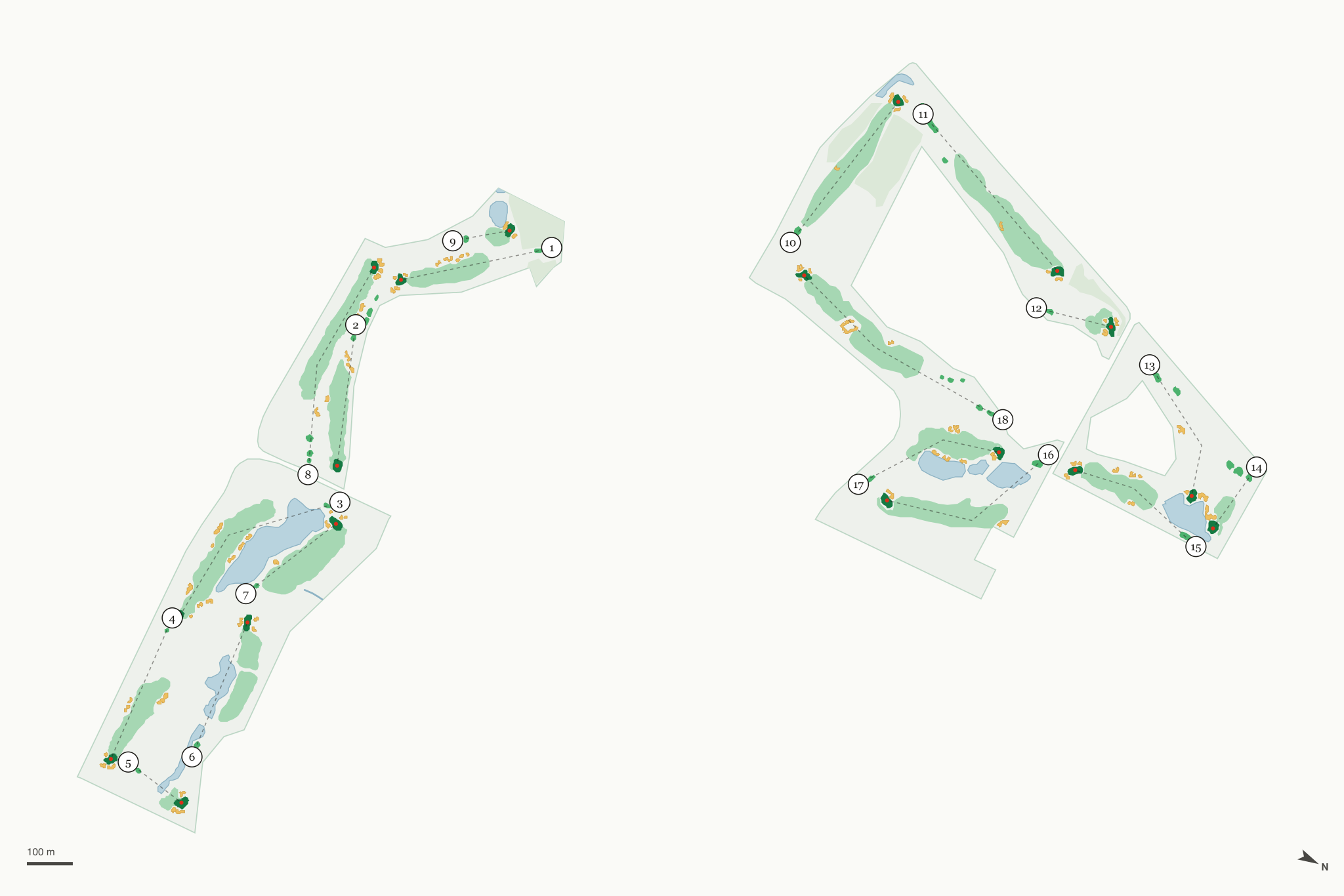 Map of The Wolverine Golf Course