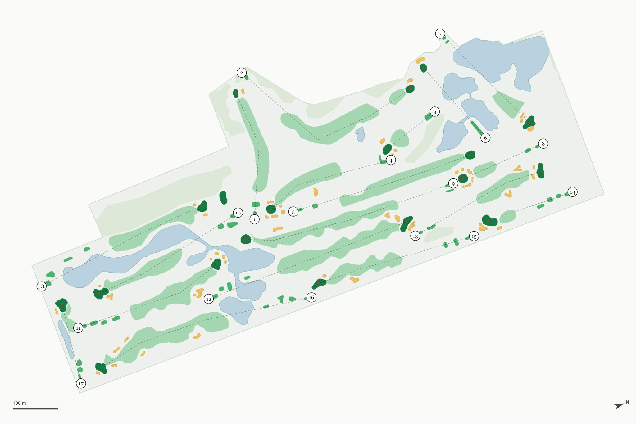 Map of Groesbeck Golf Course