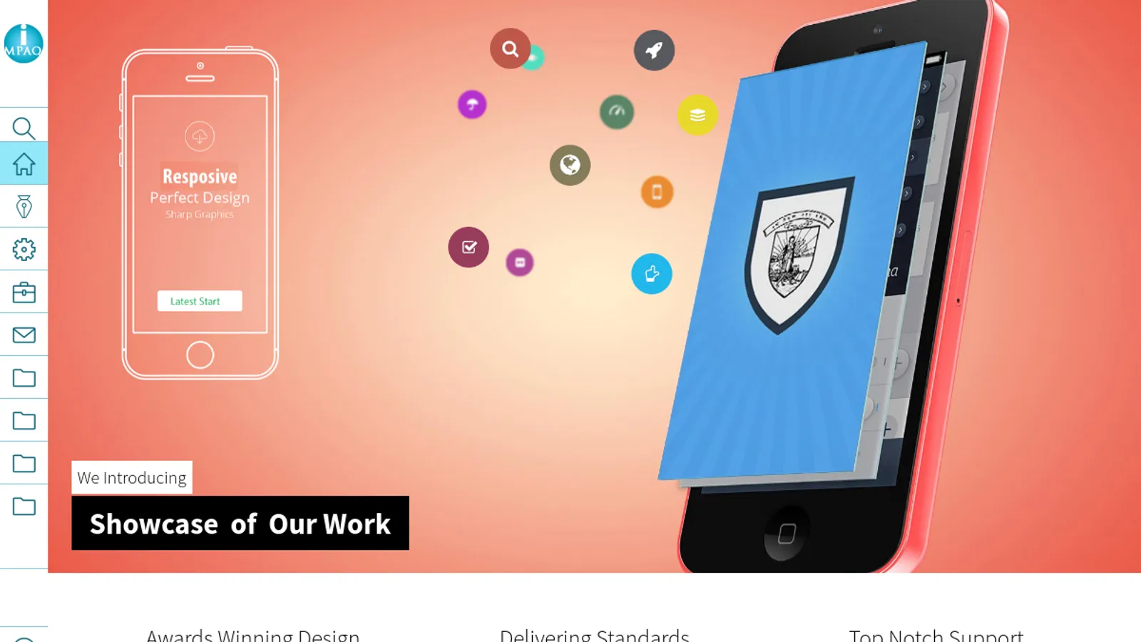Screenshot of the Impaq Technologies homepage