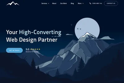 Screenshot of the White Peak Digital homepage