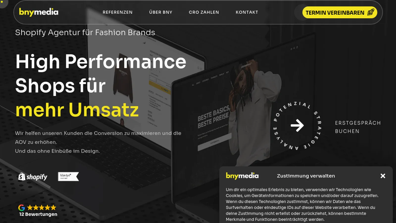 Screenshot of the bnymedia homepage