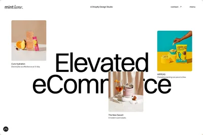 Screenshot of the Mint Lane homepage