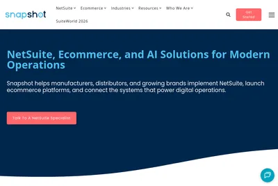 Screenshot of the Snapshot Design homepage
