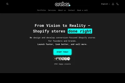 Screenshot of the Orebai Digital homepage