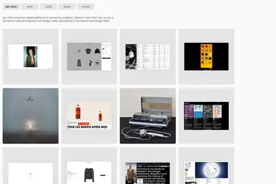 Screenshot of the taw vision homepage