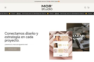 Screenshot of the MOR Studio homepage