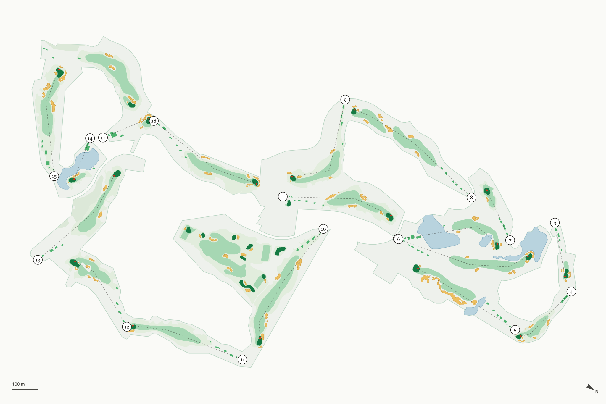 Map of Gozzer Ranch Golf and Lake Club