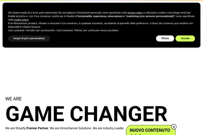 Screenshot of the Cooder homepage