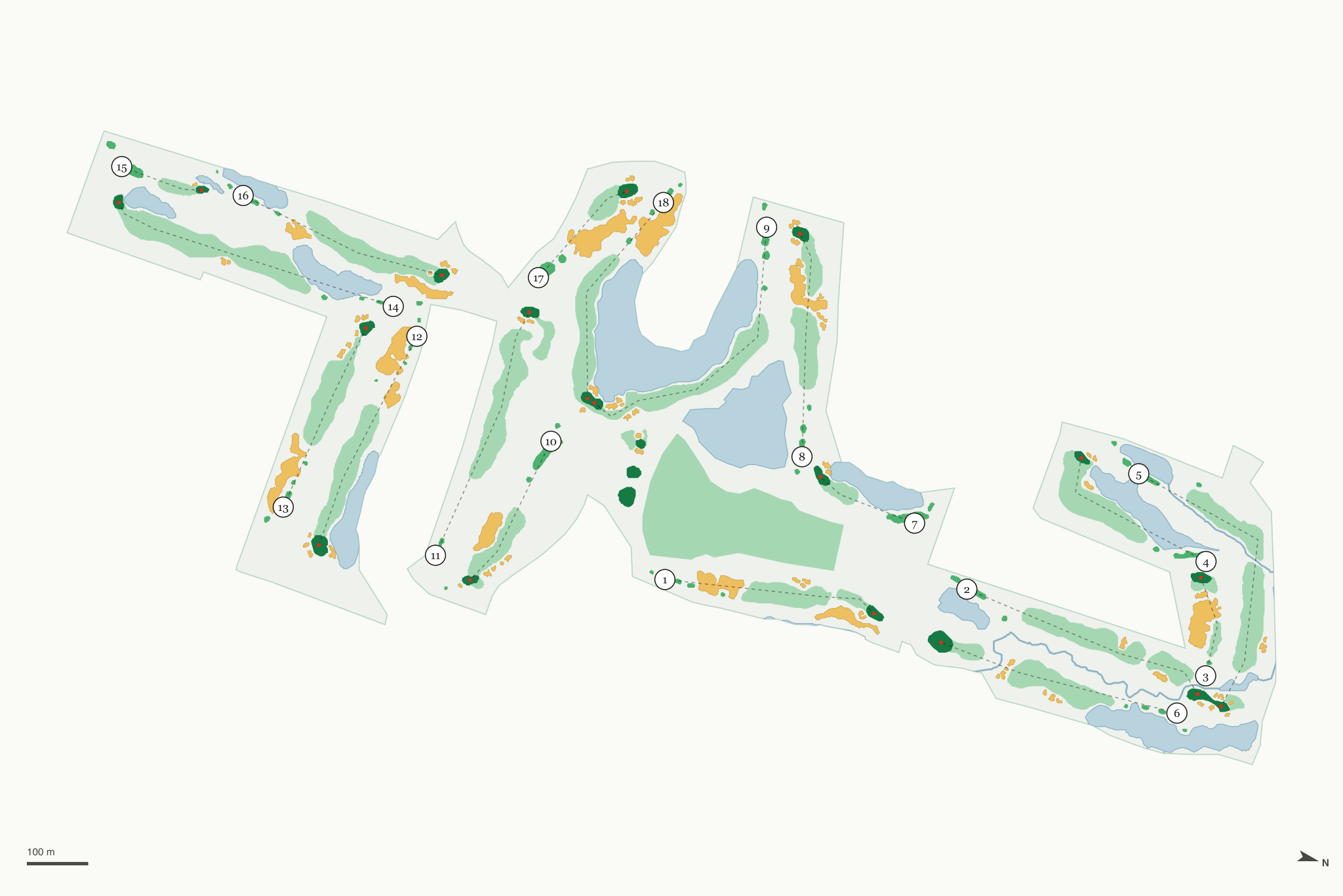 Map of Four Bridges Country Club