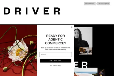 Screenshot of the Driver Digital homepage