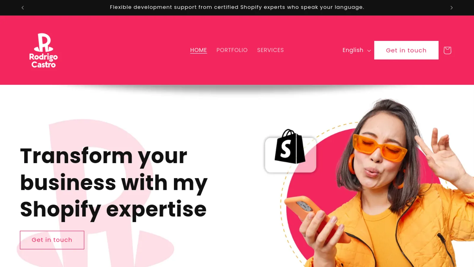 Screenshot of the Rodrigo Castro| B2B | B2C | POS | Colombia - EE. UU. homepage