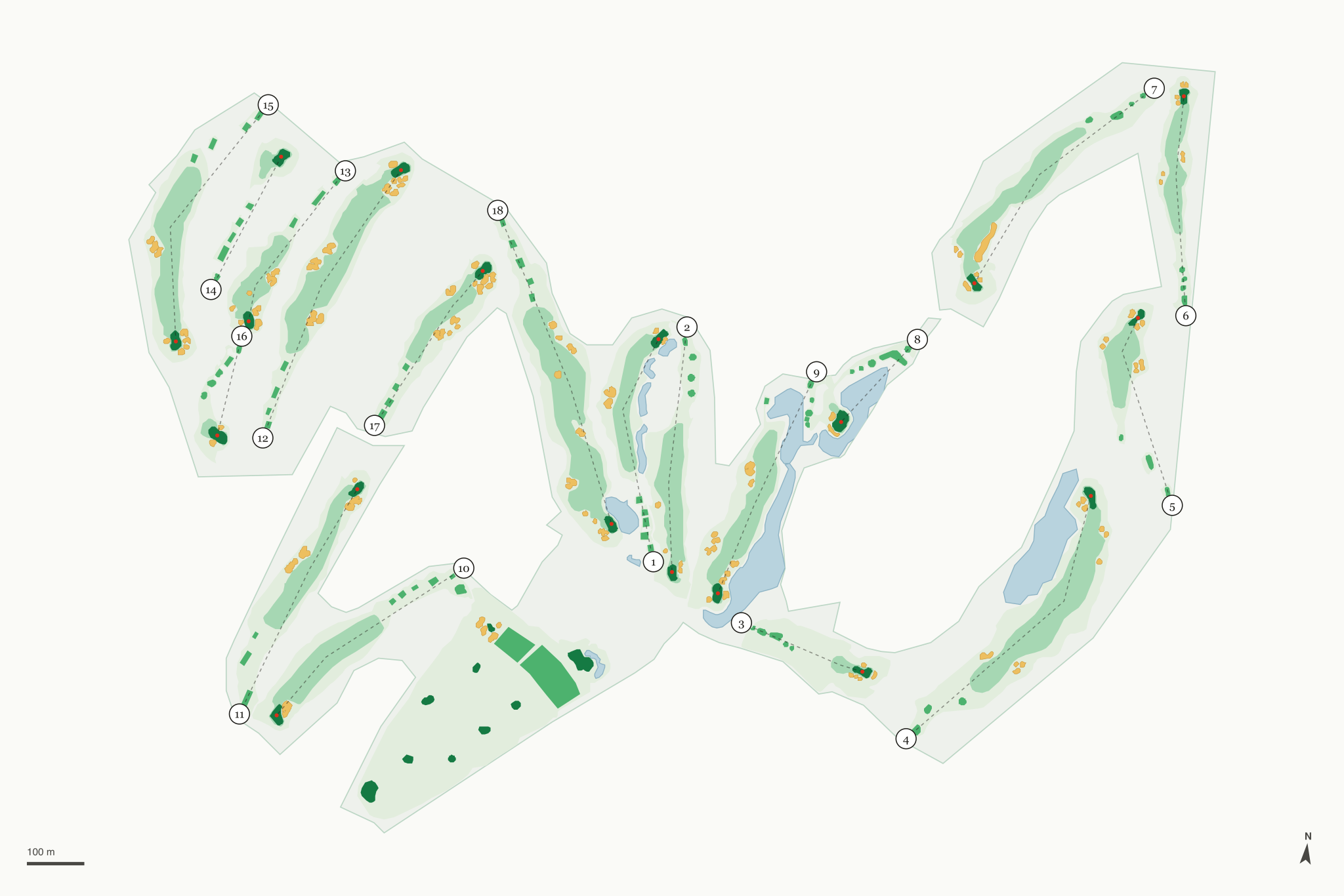 Map of The Ranch Course @ Genoa Lakes