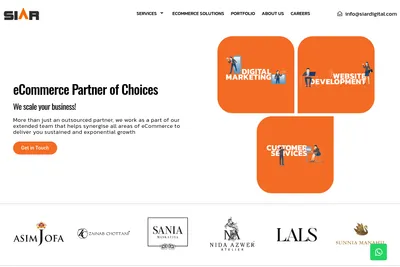 Screenshot of the SIAR Digital homepage