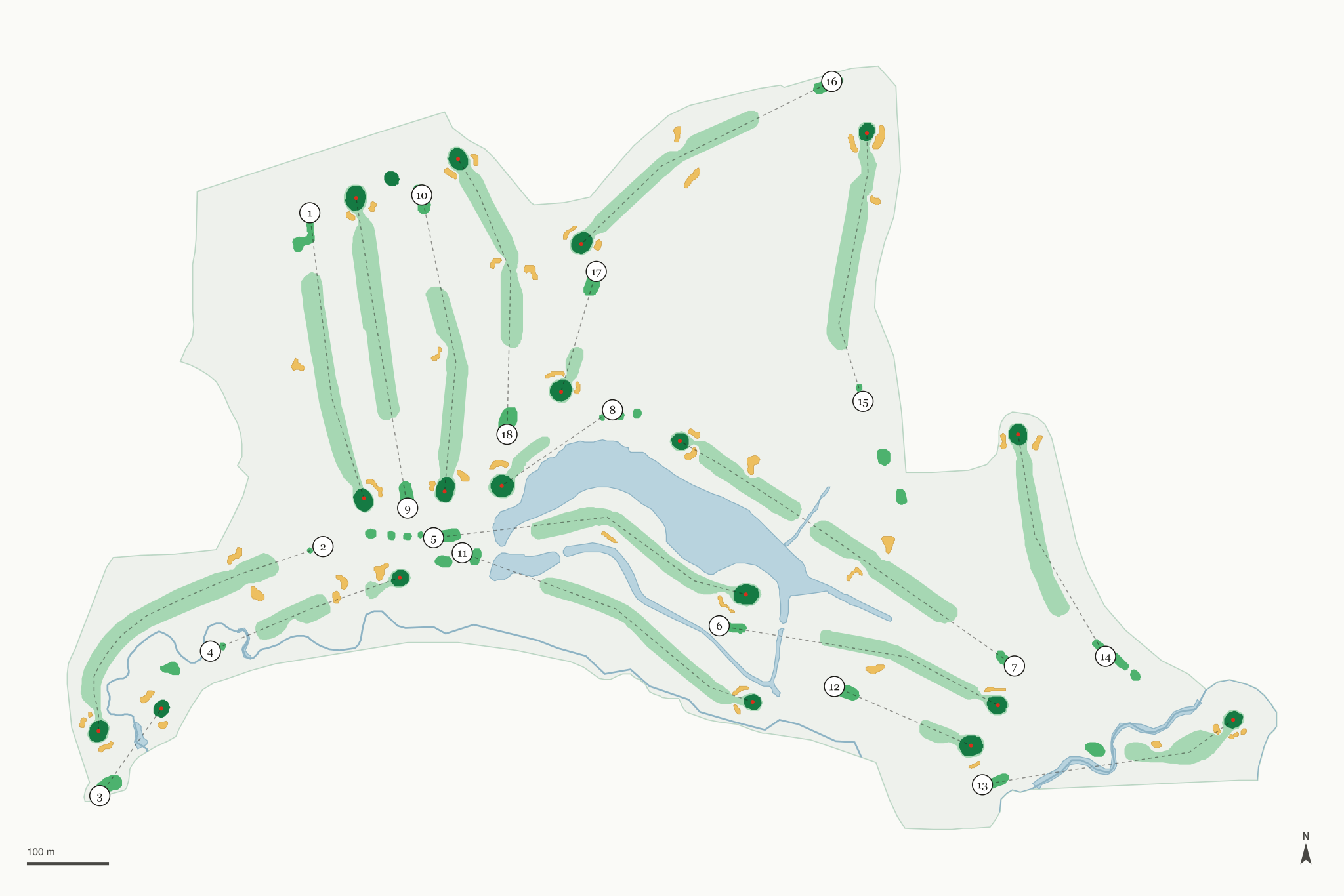 Map of Ledges Golf Course