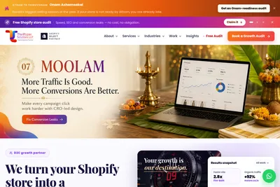 Screenshot of the Thriftizer homepage