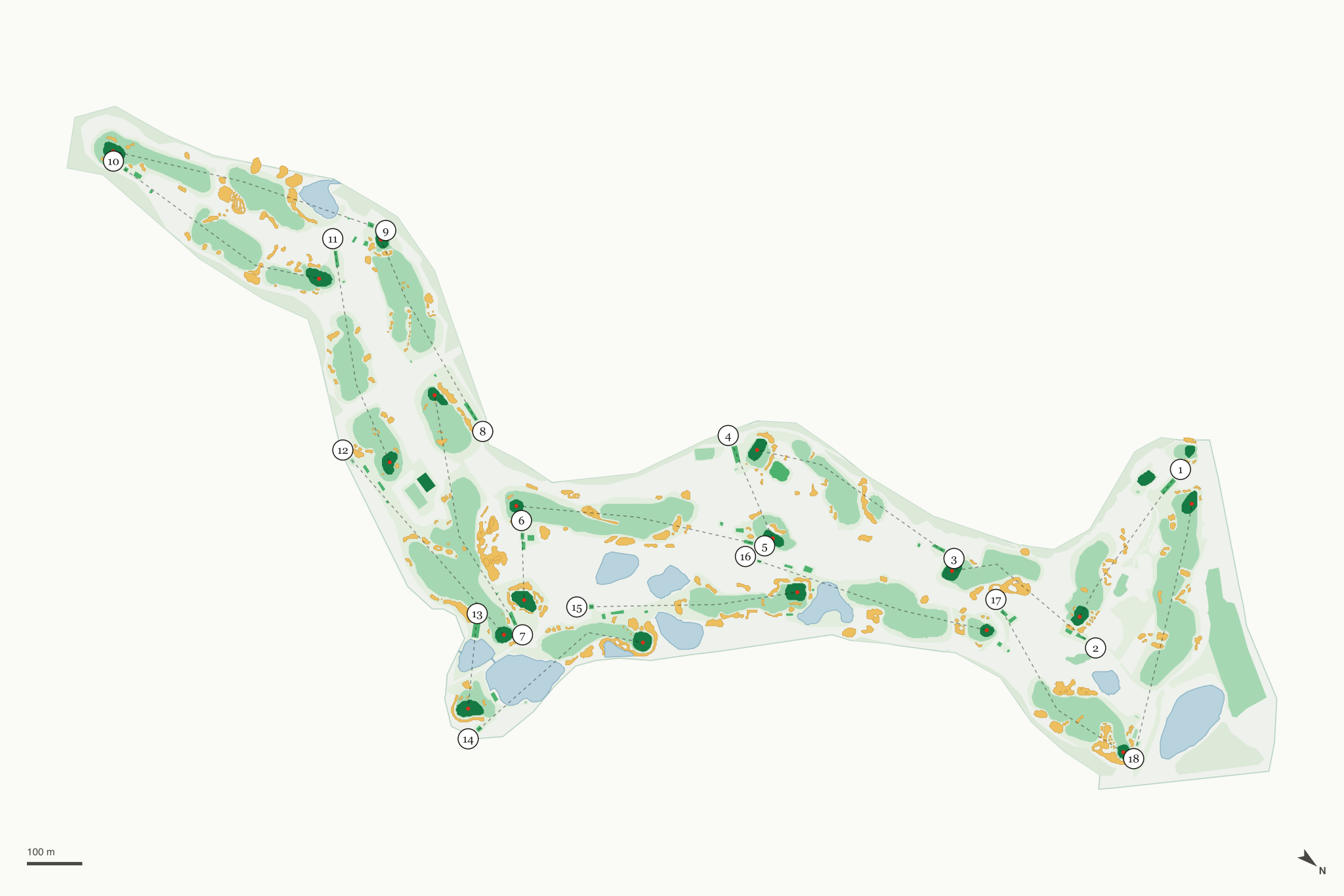 Map of National Golf Links Of America