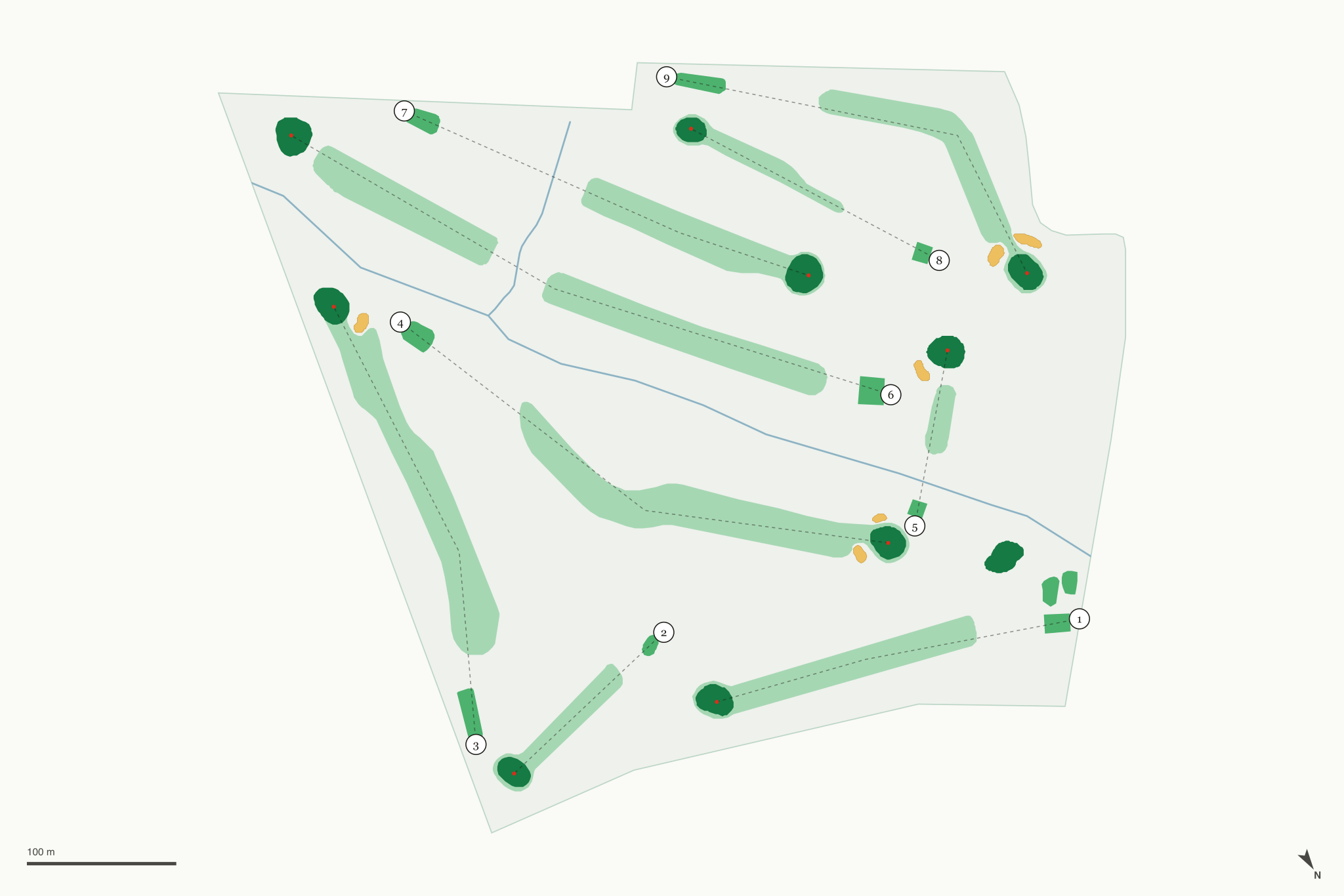 Map of St. Ann Golf Course