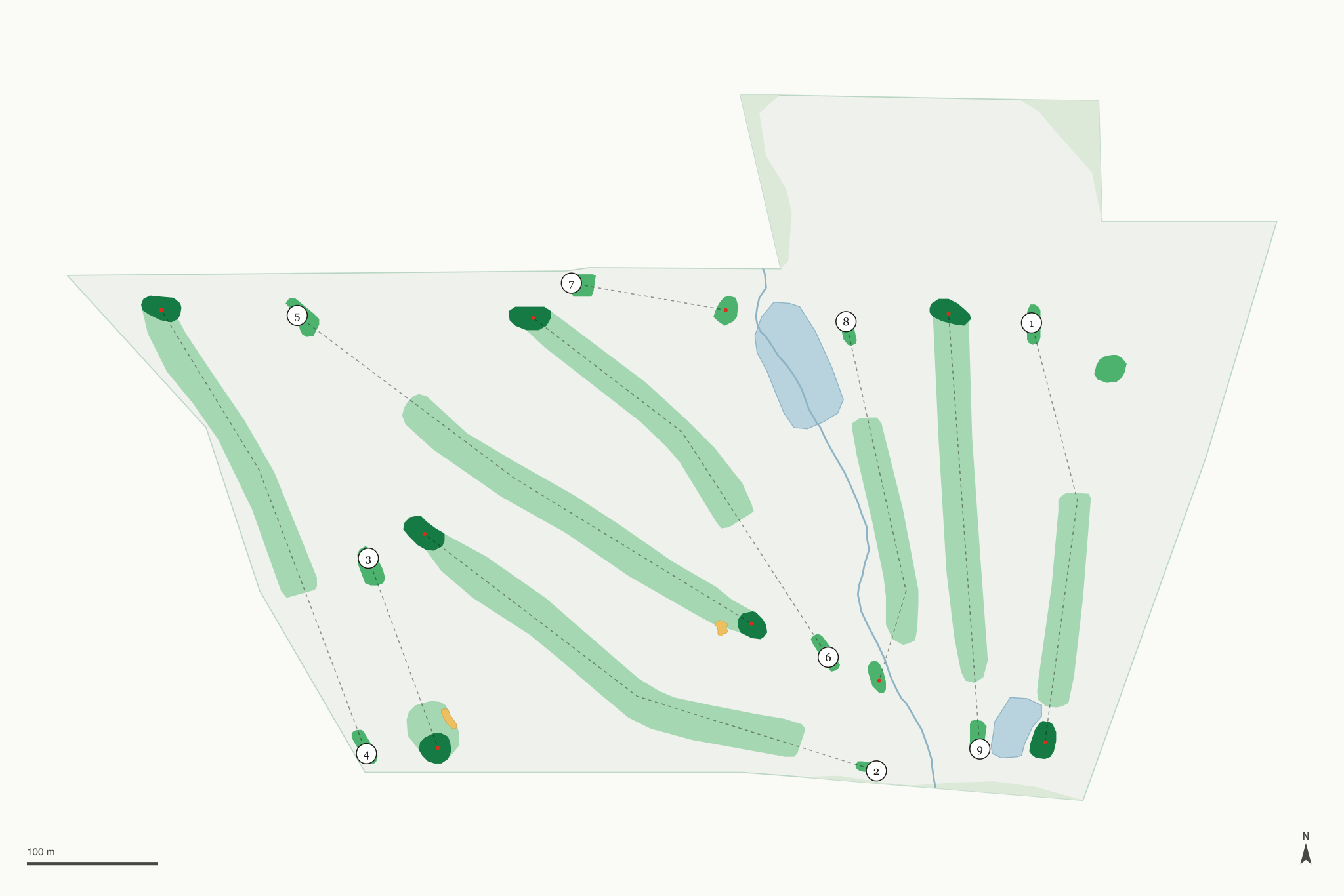 Map of Bellevue Golf Club