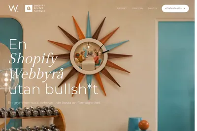 Screenshot of the Wubs - Webbyrån utan bullsh*t homepage