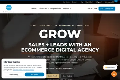 Screenshot of the 1Digital Agency homepage