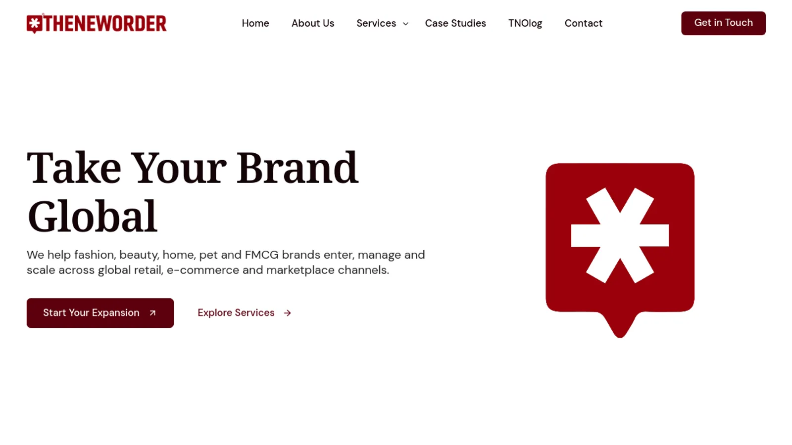 Screenshot of the The New Order LLC homepage