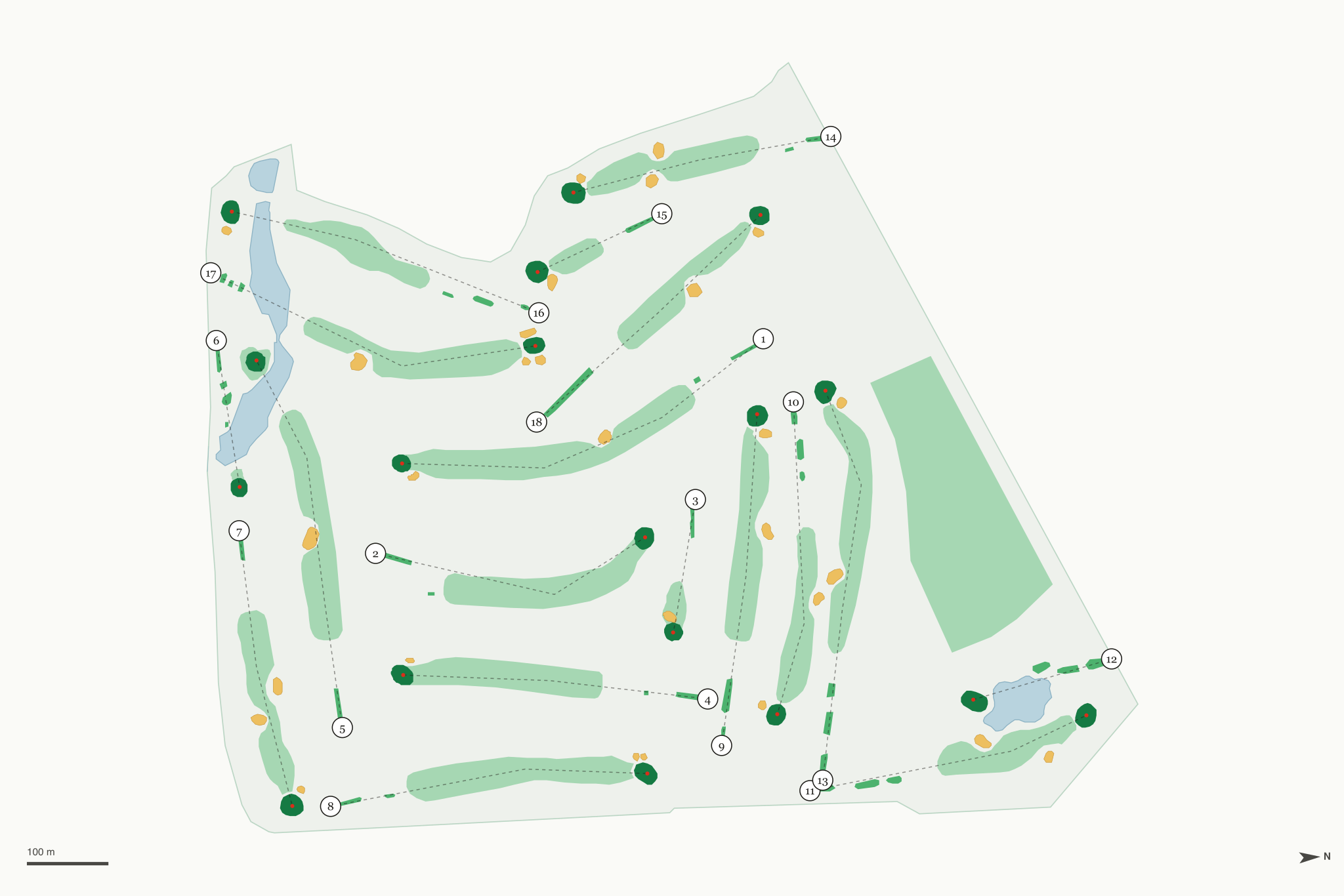 Map of Fort Walton Beach Golf Course