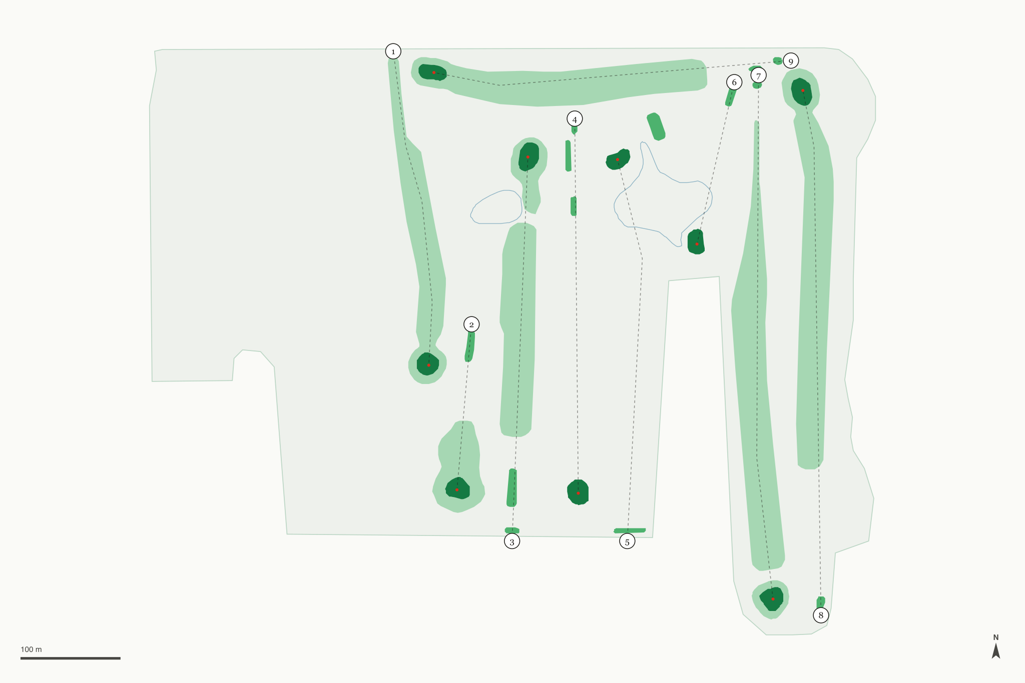 Map of Targhee Village Golf Course