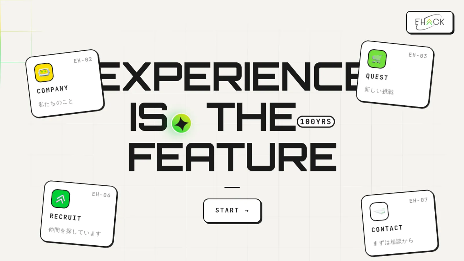 Screenshot of the EHACK Inc homepage