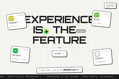 Screenshot of the EHACK Inc homepage