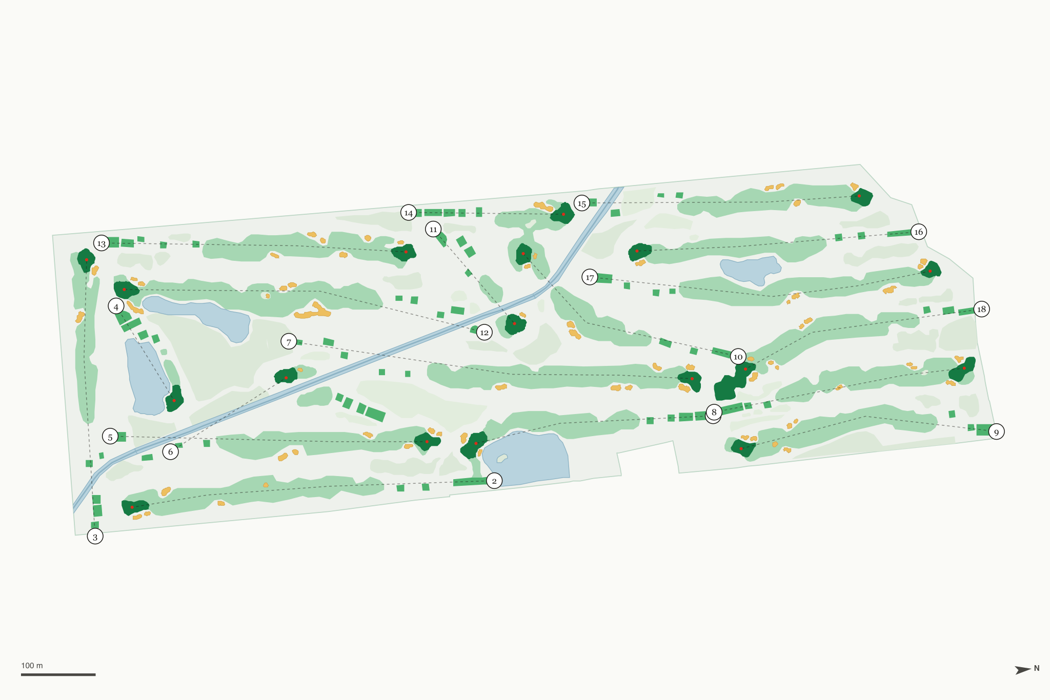 Map of Sunset Valley Golf Club