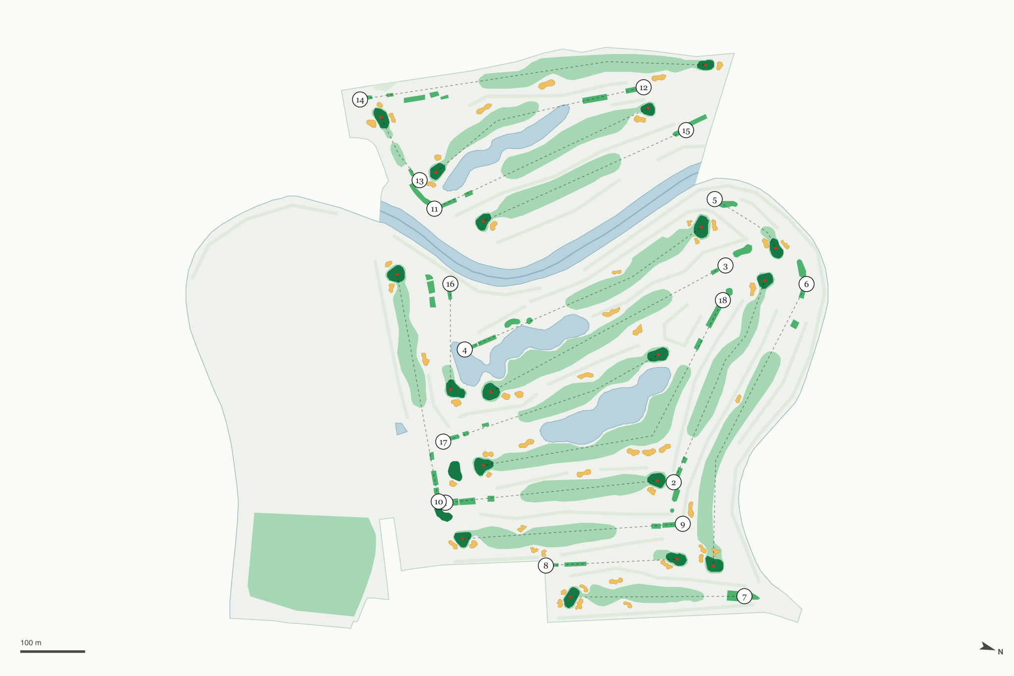 Map of Riverbend Golf Complex