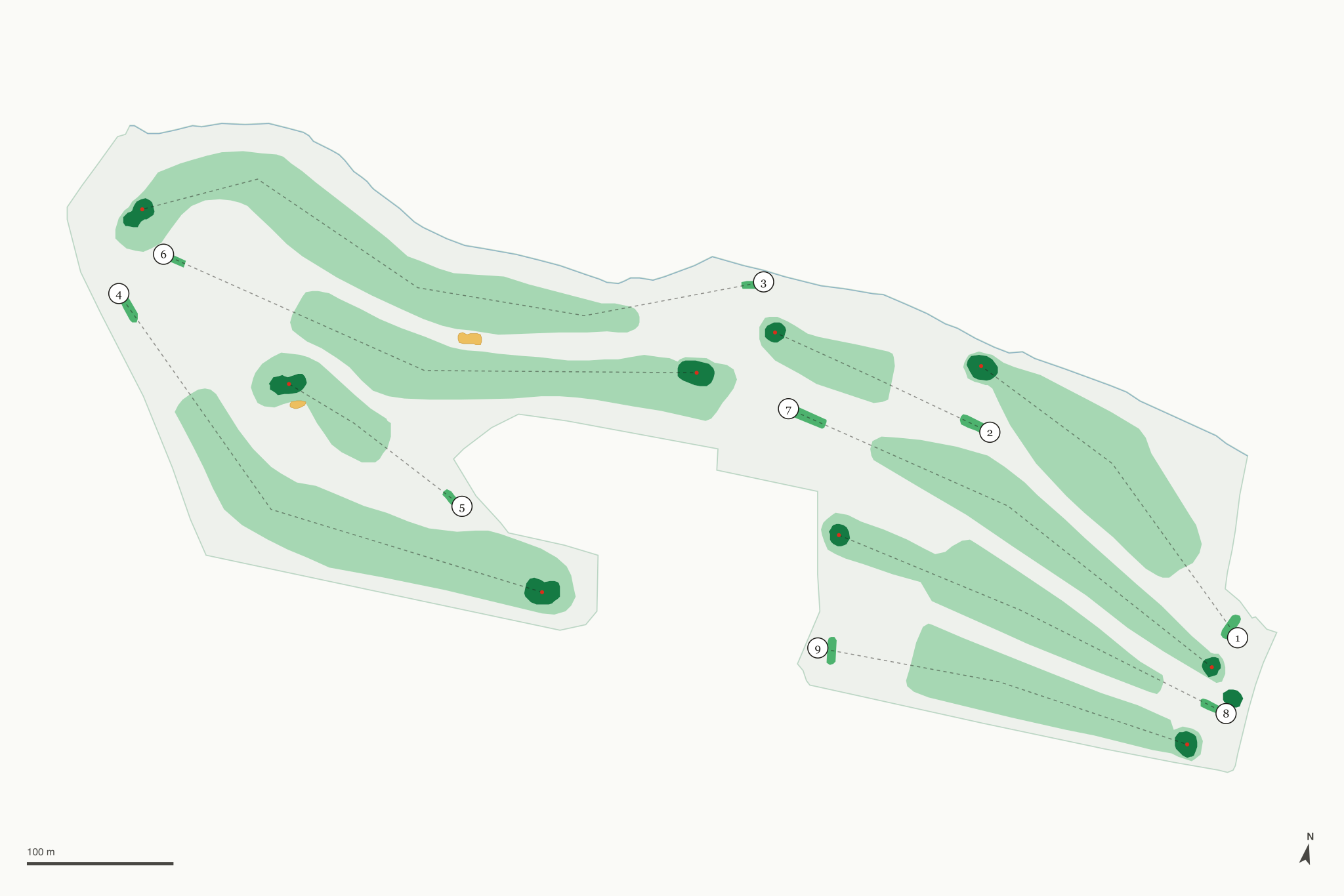 Map of St John Golf Course