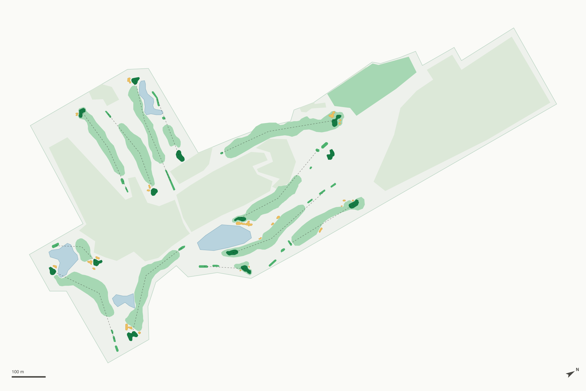 Map of Woodside Golf Course