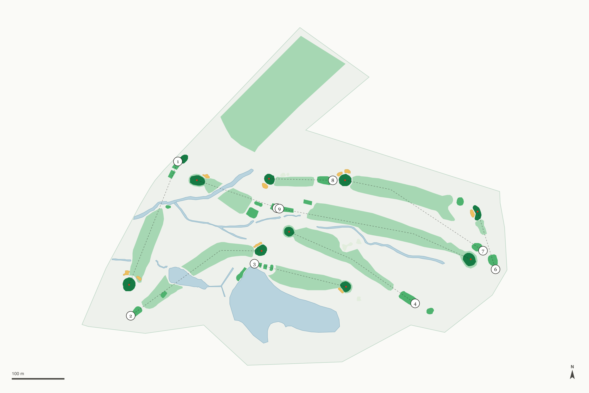 Map of Indian Creek Country Club