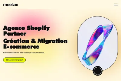 Screenshot of the Meelz Agency homepage